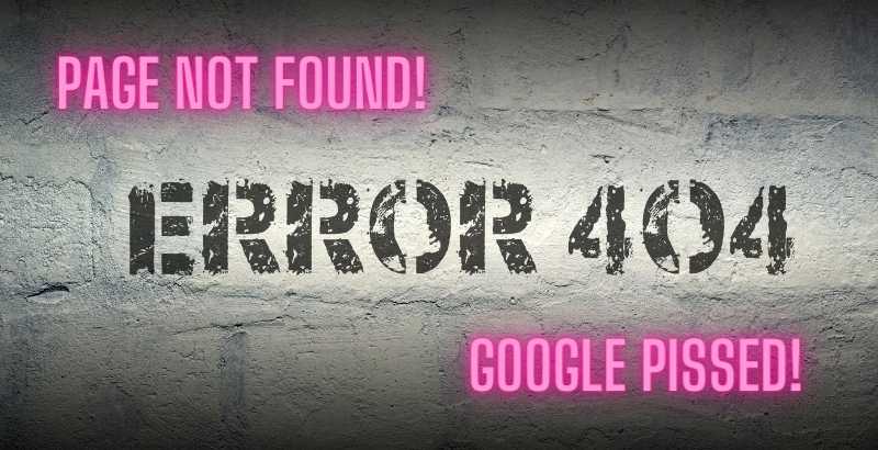 Bild einer 404-Fehler-Anzeige.